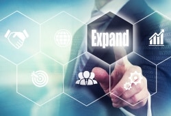 Symbolizing digital marketing strategies aimed at business expansion and audience growth.