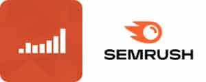 Social Blade and SEMrush logo
